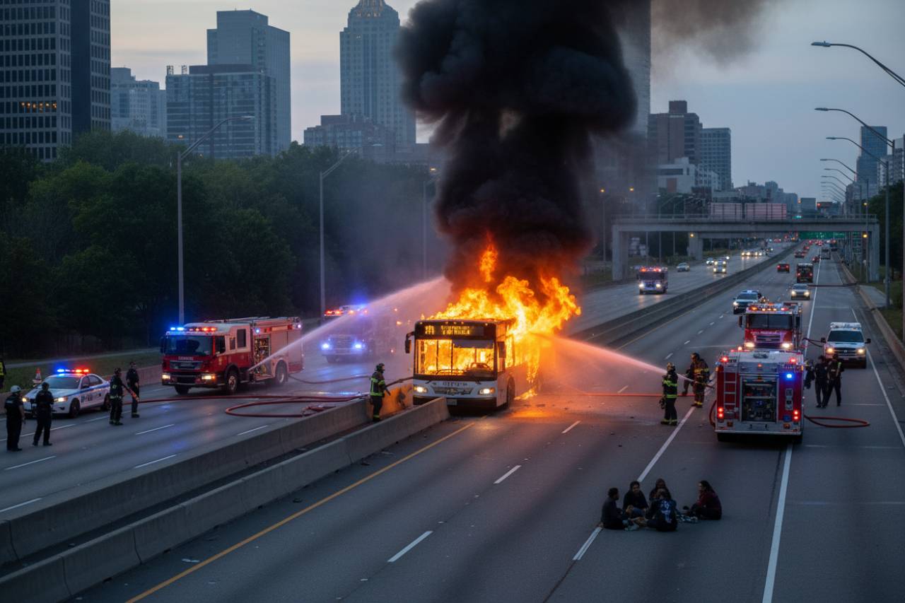 Autobus in fiamme, sono morti bruciati vivi: intervento immediato dei soccorsi | Situazione drammatica
