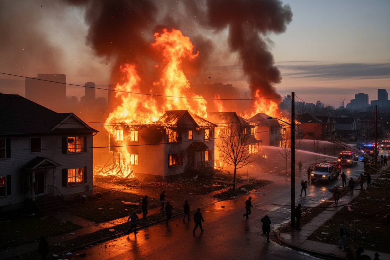 Incendio devastante, le fiamme mettono in allarme tutto il quartiere | Distrutte case e appartamenti