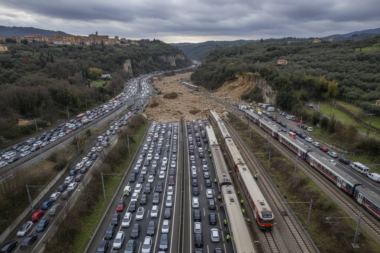 Treni fermi e autostrada chiusa per 4 km di frana | L’Italia si blocca e scatta l’emergenza nazionale