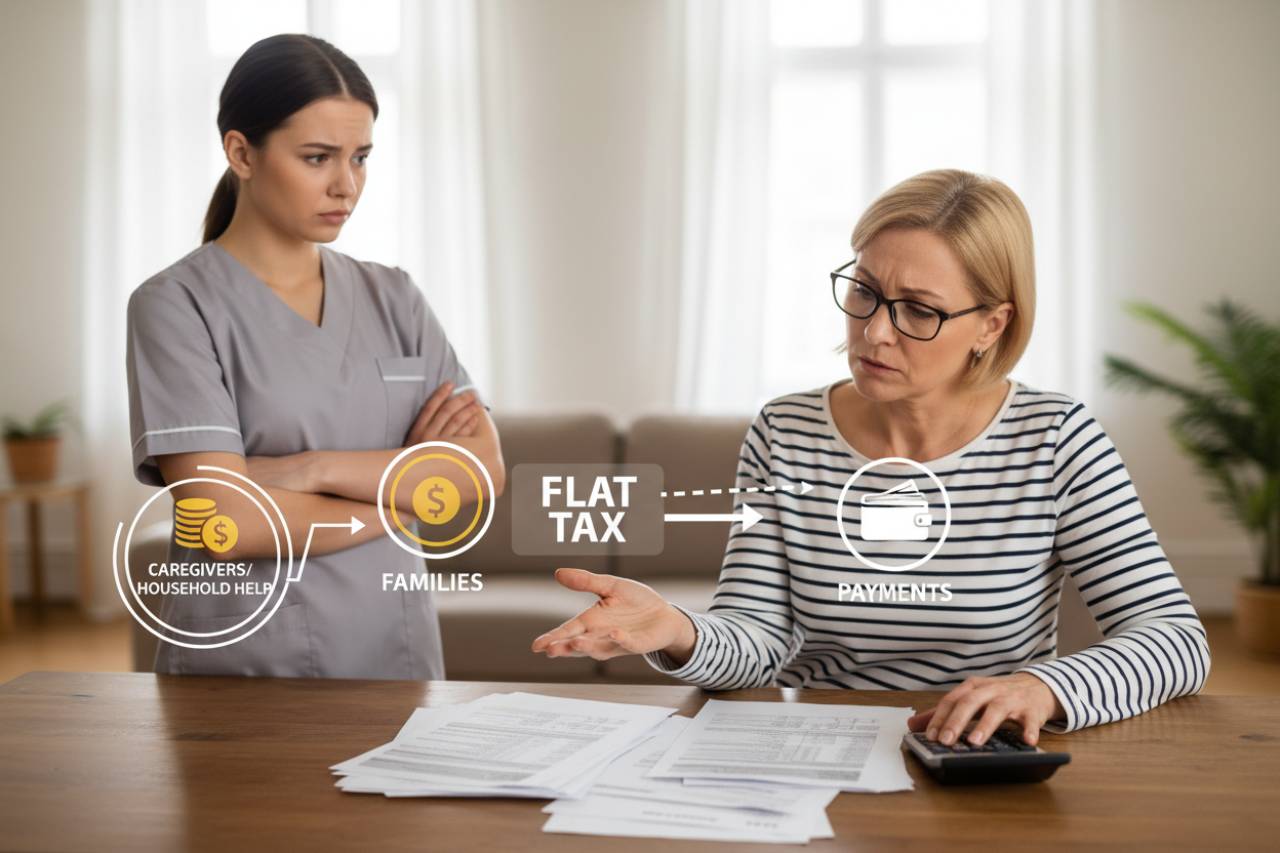 Colf e badanti, arriva la flat tax ma paghi tu | Le famiglie diventano sostituti d’imposta