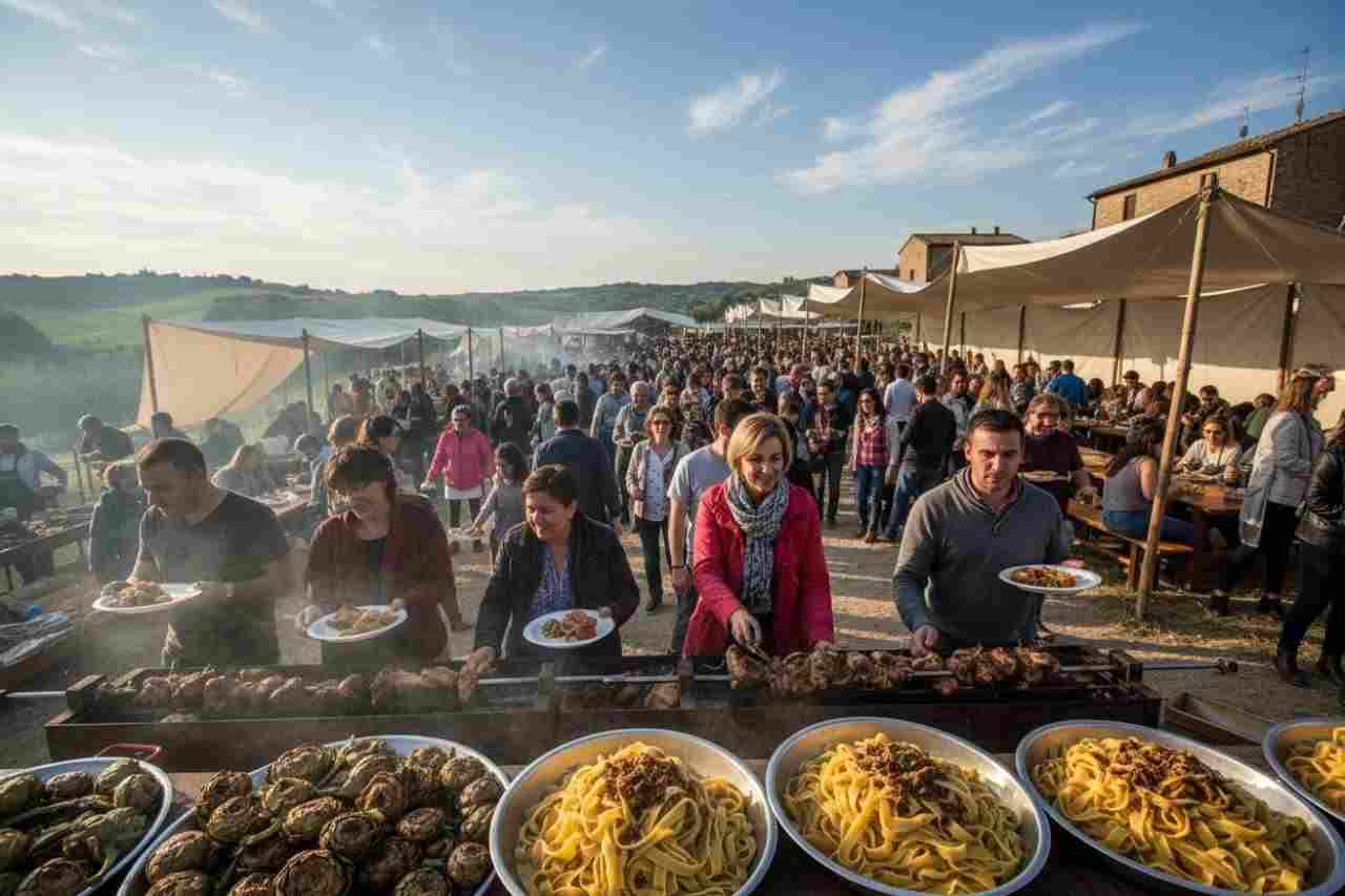 Sagre, weekend di aprile pieni nel Lazio: carciofi, pecora e pappardelle attirano migliaia di romani