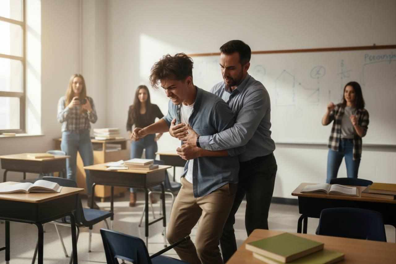 Studente violento in classe, puoi bloccarlo senza rischi | La legge ti protegge ma solo così